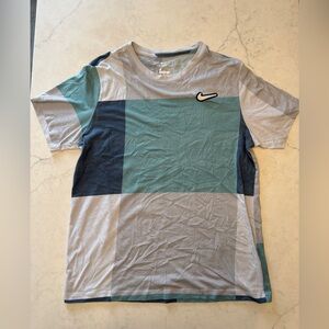 Nike Dri-Fit Colorblock Workout T-Shirt - Green/Grey - Men’s Size L